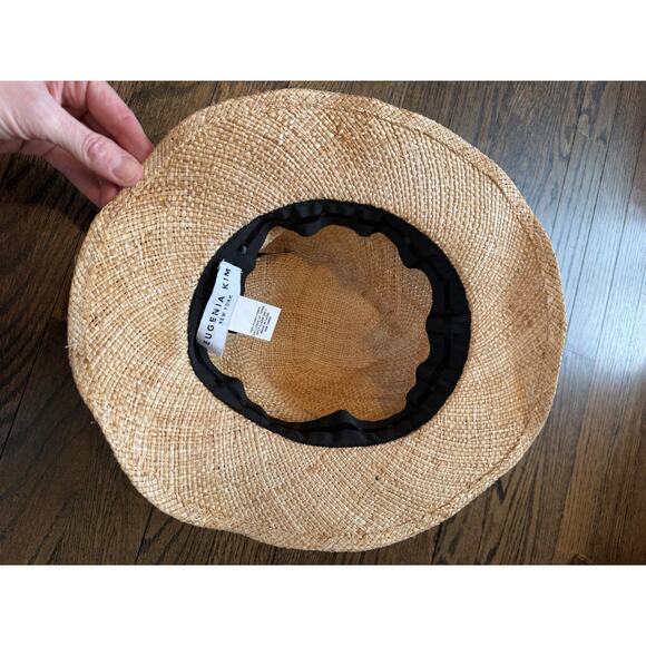 Eugenia Kim Lillian Straw Fedora Hat One Size NEW $325 MSRP main image 4